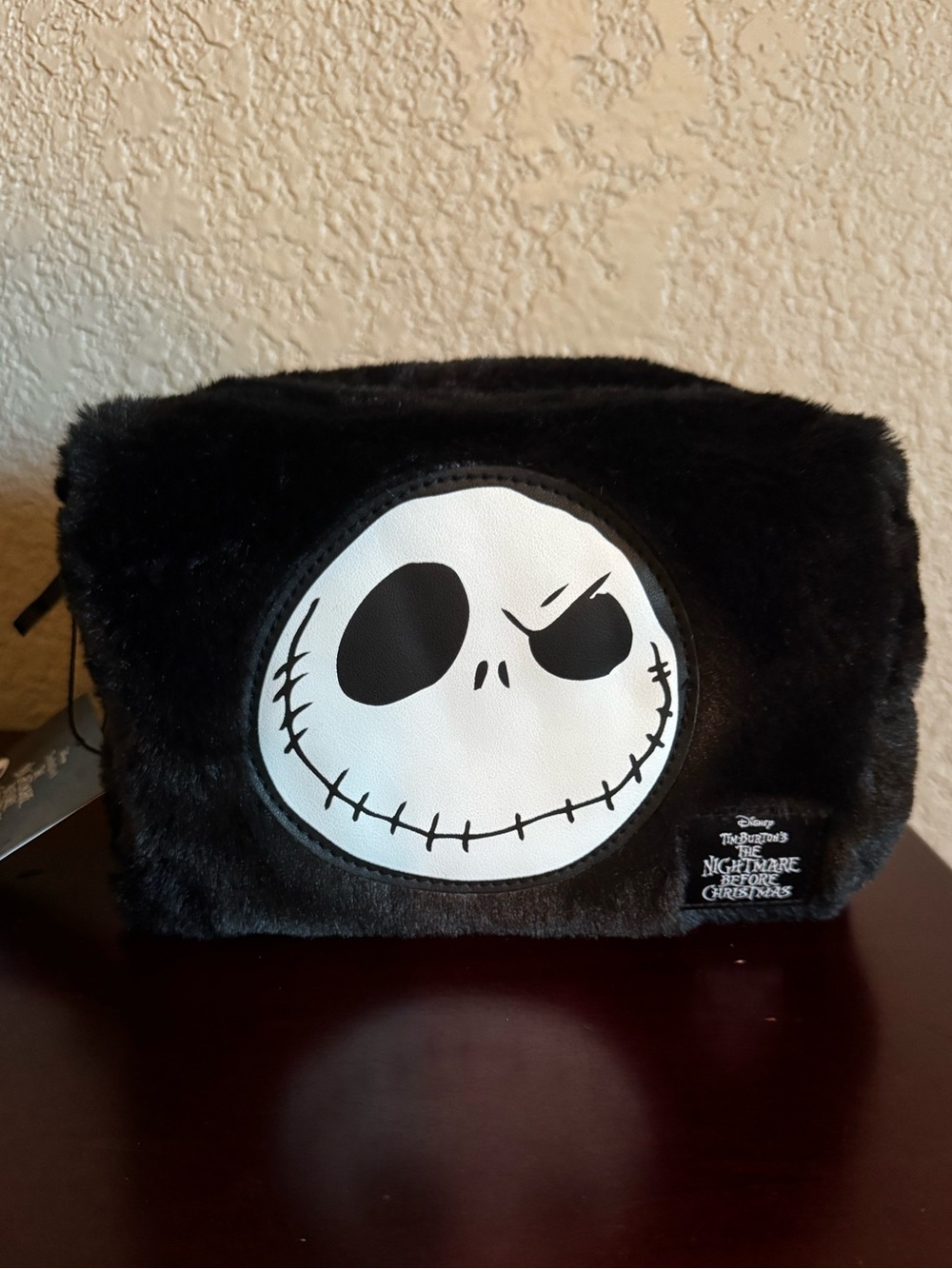 Disney Black Jack Skellington Plush Toiletry Bag